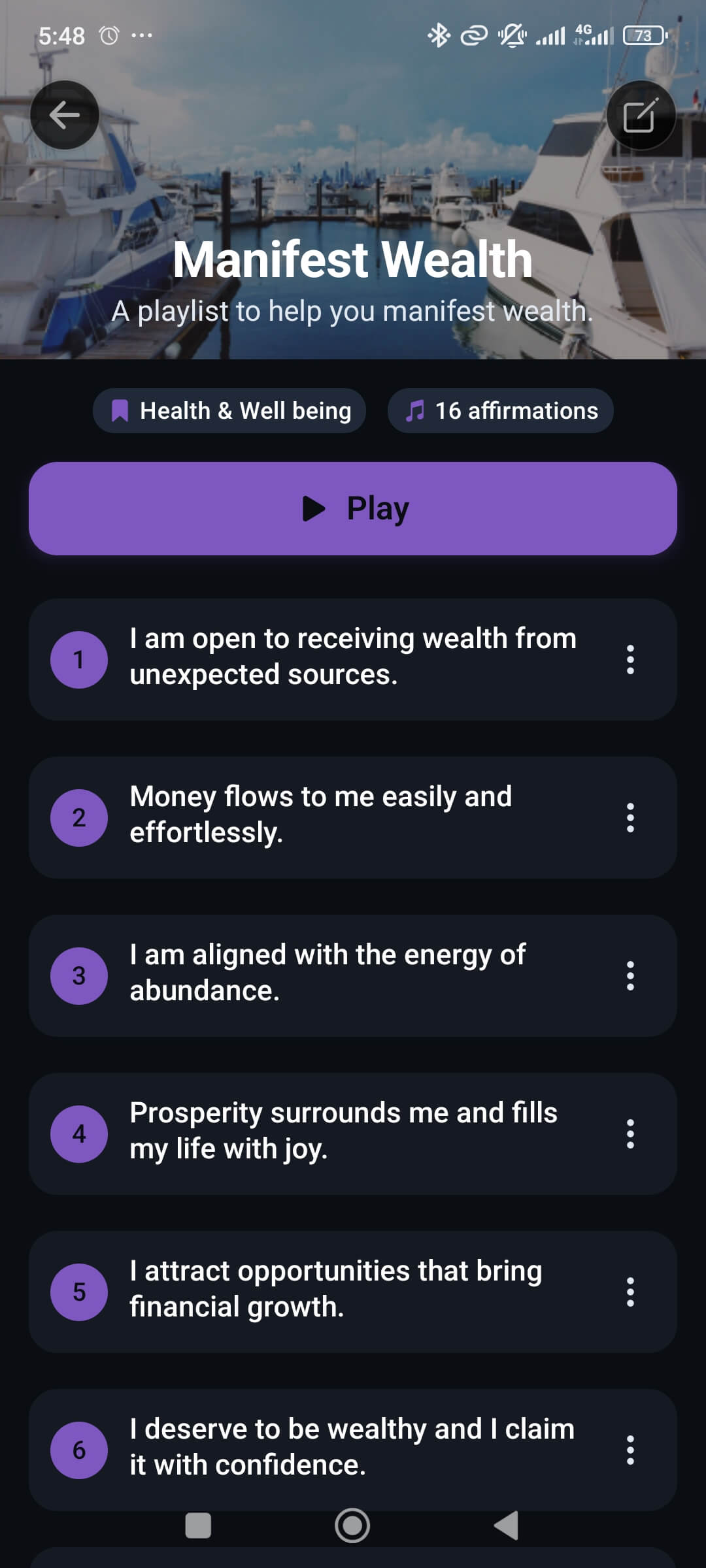Affirvia App Screenshot